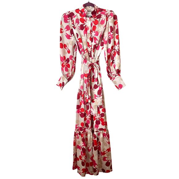 ALEXIS Floral Button Down Belted‎ Maxi Dress XS - Picture 2 of 7